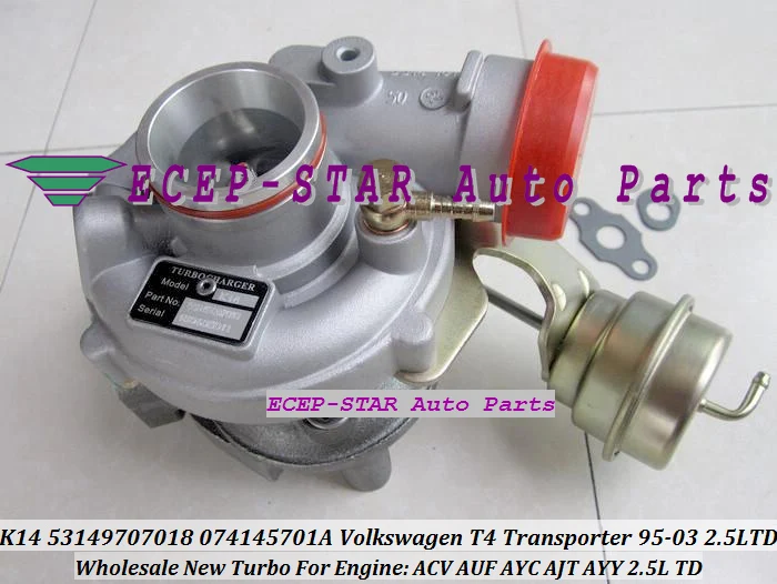 Бесплатная доставка K14 53149707018 53149887018 074145701A 7018 турбо для Volkswagen VW T4 Transporter 95 03 ACV AUF AYC