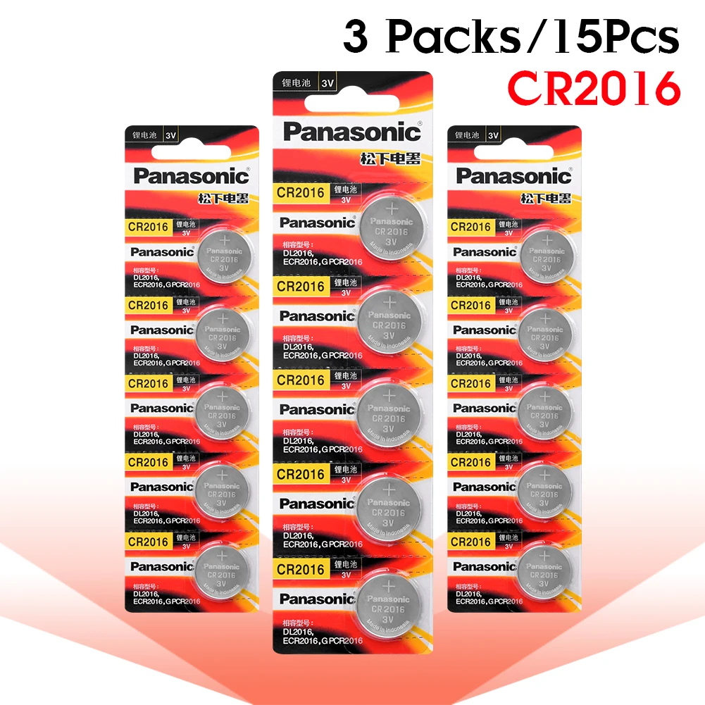 15 X абсолютно аккумулятор для PANASONIC cr2016 3v кнопочные батарейки для часов компьютера cr для основной платы игрушки
