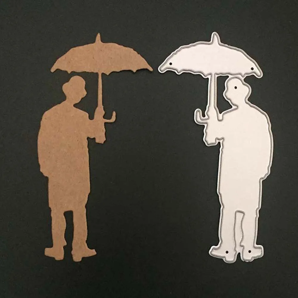 Мужские металлические режущие штампы Umbrella для скрапбукинга декора трафареты с