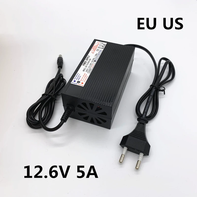 1 шт. AC 100 240V DC 12 6 V 3A 5A 18650 литиевая батарея зарядное устройство вольт адаптер