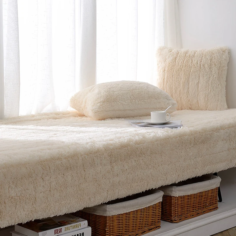 MUZZI Wool Living Room Coffee Table Cushion Sofa Carpet Plush Bedroom Covered Mattress White Floating Window Mat | Дом и сад
