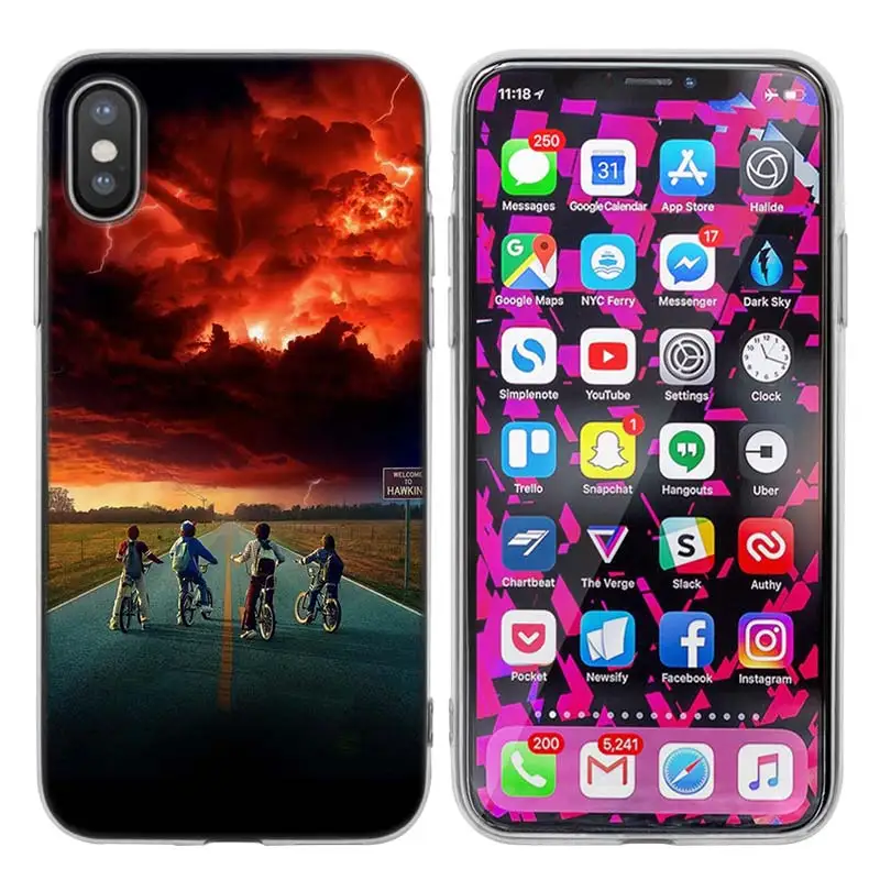 KMUYSL странные вещи плакат ТПУ Прозрачный мягкий кремний чехол для iPhone X 7 8 6 6s Plus 5 5S SE 5C - Цвет: 002