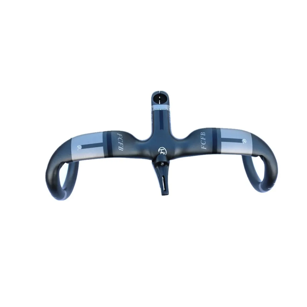 FCFB toray T800 matt gray black handlebar with stem+computer frame ud carbon road 400/420/440x80/90/100/110/120mm | Спорт и