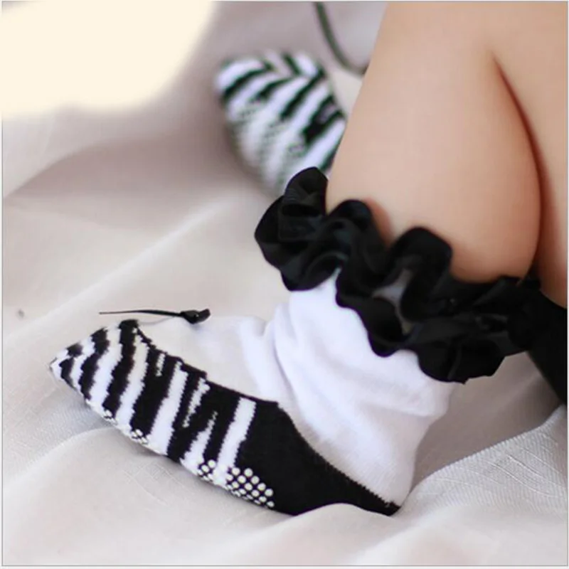 Calcetines de princesa para beb&eacute;s, medias infantiles para ni&ntilde;as reci&eacute;n nacidas, regalo de cumplea&ntilde;os y vacaciones, de 0 a 12 meses-4