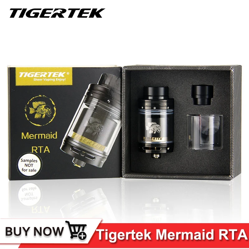 Оригинальная электронная сигарета Tigertek Mermaid RTA Tank 3 5 мл Регулируемый нижний поток