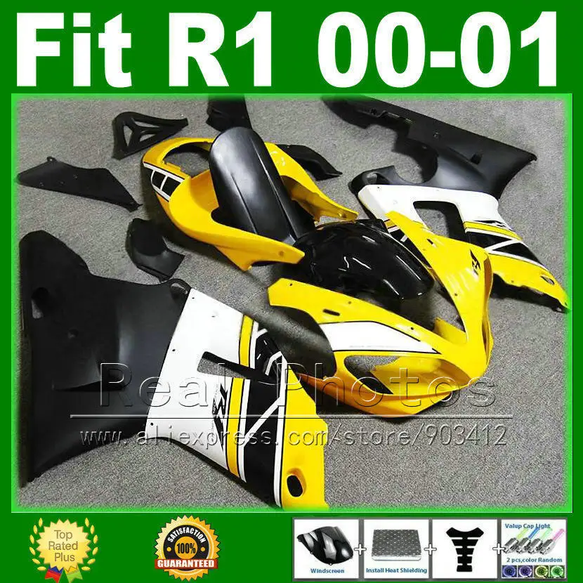

Same as OEM ! fairings for YAMAHA YZF R1 2000 2001 yellow fairing kit YZFR1 00 01 1000 YZF-R1 bodywork kits plastic parts