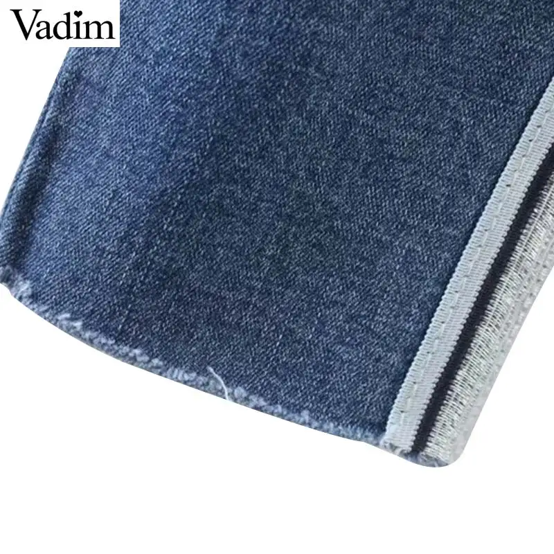 Женское элегантное платье vadim с боковыми полосками джинсы дырками и карманами на