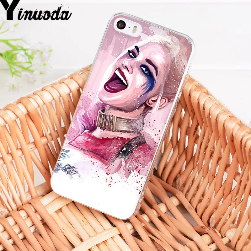 Yinuoda для iphone 7 6 X Чехол Harley Quinn отряд самоубийц Джокер подмигивание чехол для телефона для iphone 8 7 6 6S Plus X 5 5S SE 5C XS XR чехол