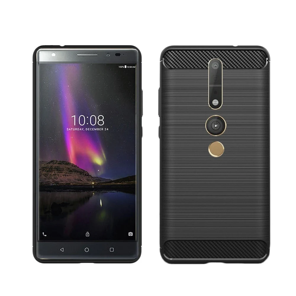 Для lenovo Phab 2 Pro Чехол Роскошная Тонкая Броня мягкий чехол из углеродного волокна