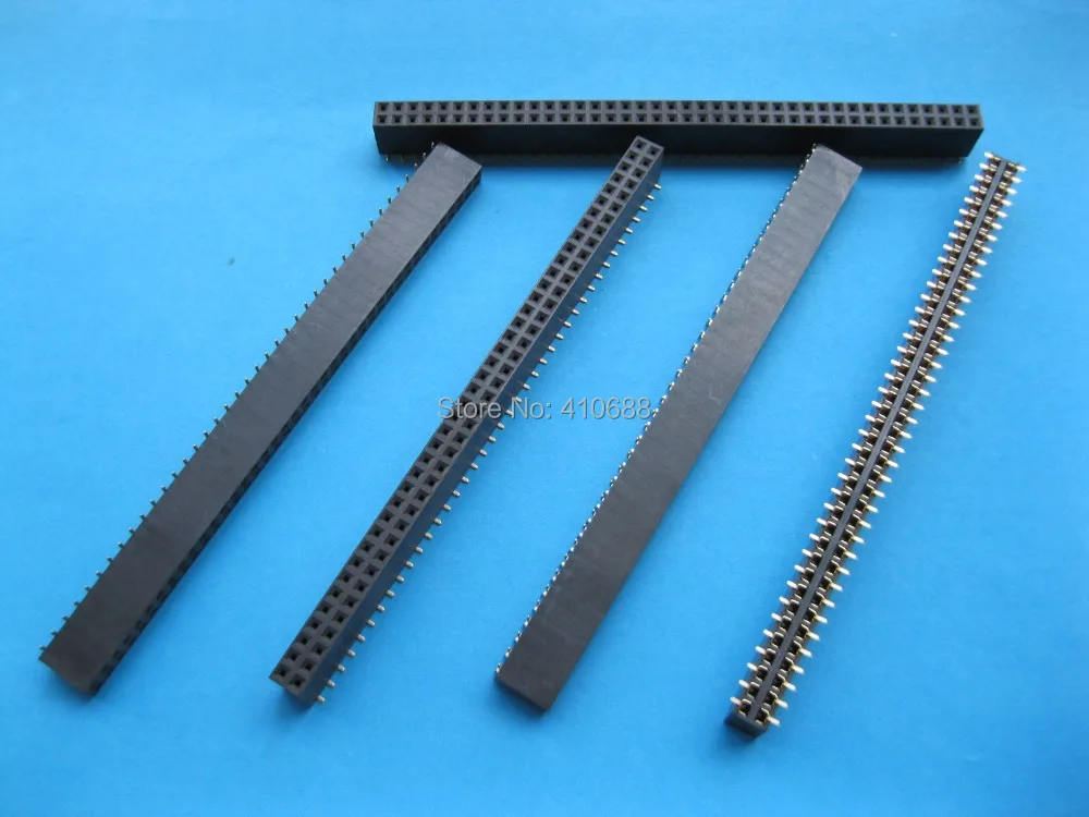 40 шт. позолоченный SMT SMD 2 54 мм 2x40 80pin хрупкий штыревой разъем двухрядная полоса |