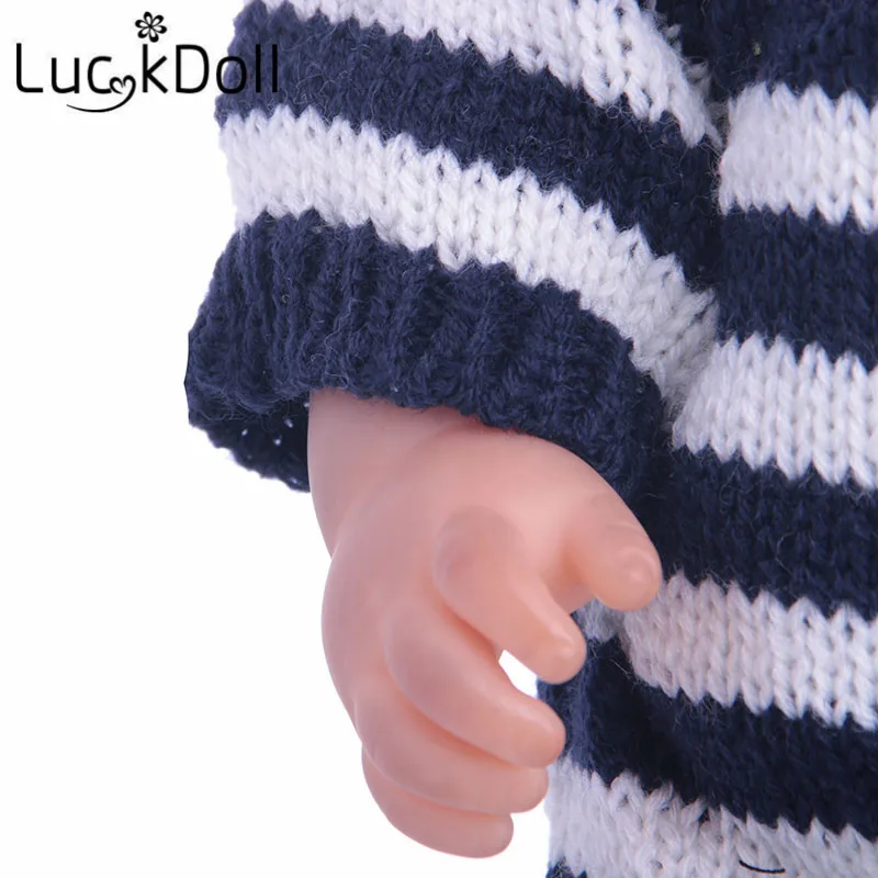 Свитер и джинсы LUCKDOLL в полоску для куклы 43 см или 18 дюймов | Игрушки хобби
