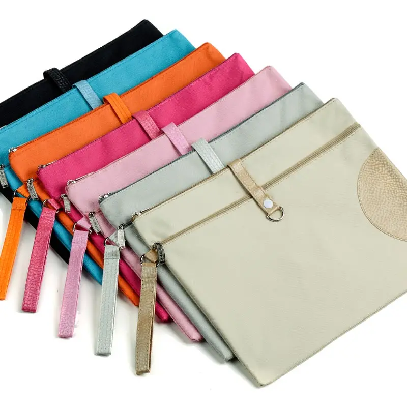 Dumei A4 A5 B6 double-deck portable Snap document bag file pocket with double zipper office school supplies NF-633 | Канцтовары для