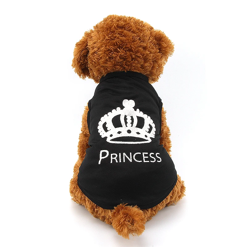 Одежда для домашних животных маленьких собак XS L модная Милая футболка принцессы