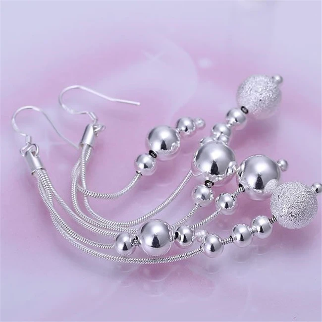 ESE006 Популярные Серьги серебряного цвета для женщин Ретро элементы элегантные