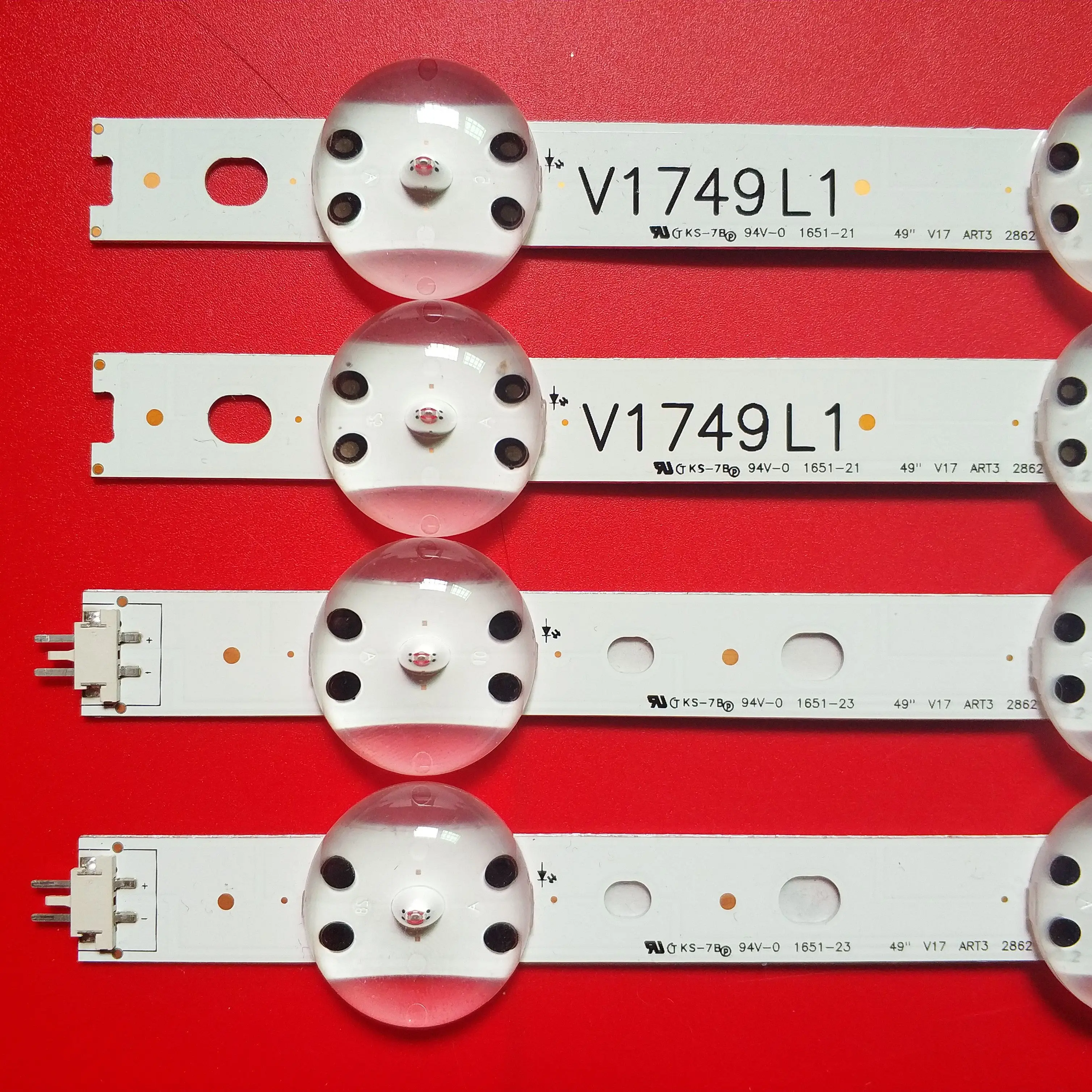 Новый комплект 4 шт. Светодиодная лента для LG 49UV340C 49UJ6565 49UJ670V 49 V17 ART3 2862 2863 6916L-2862A