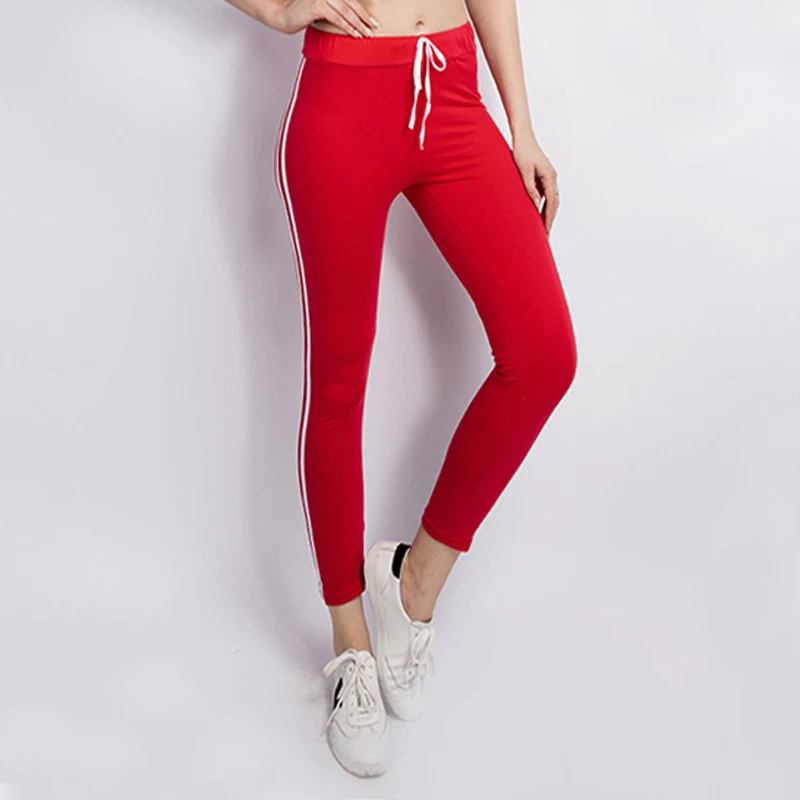Женский комплект для йоги красный фитнеса топ с капюшоном + длинные штаны
