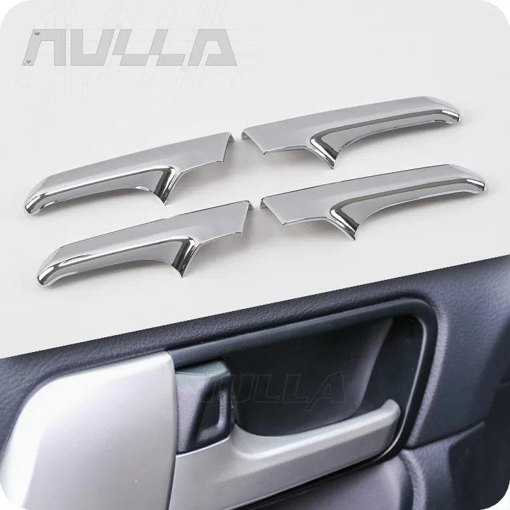 

4pcs Chrome Interior Door Handle Cover Trim For Toyota Land Cruiser LC150 Prado 2018 Decoration Frame Accessories