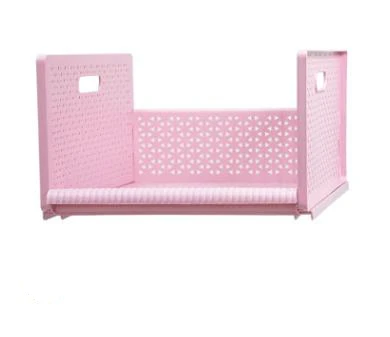 Pink Large Полый шкаф для хранения ящик для хранения ящиков дизайн складные Многослойные полки пластиковые сортировочные полки для хранения - Цвет: Pink Large
