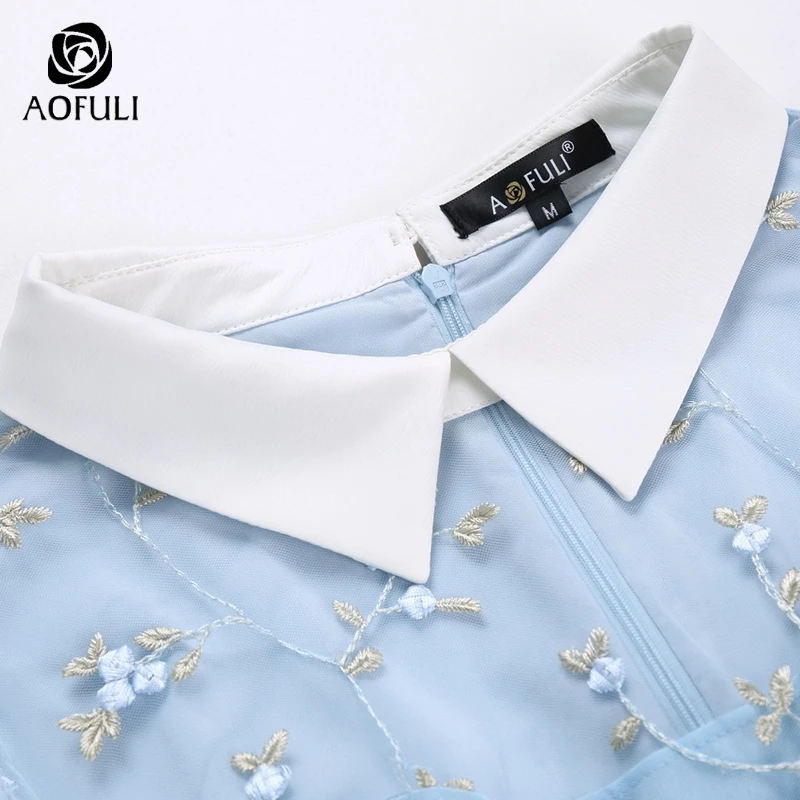 AOFULI S-XXXXL 5XL сексуальное летнее праздничное платье большого размера с