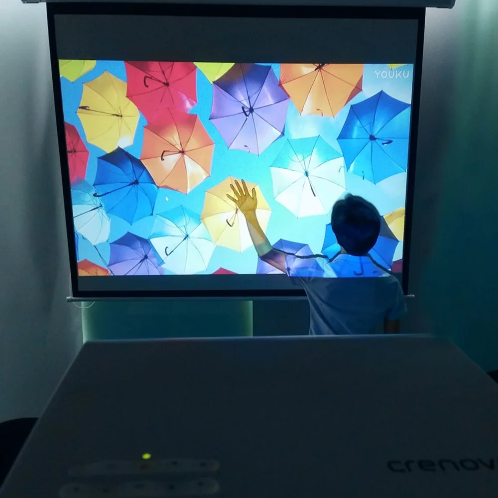 CRENOVA самая высокая яркость Android проектор 6500 люмен Android 6,0 OS с wifi Bluetooth HDMI VGA AV USB видео проектор