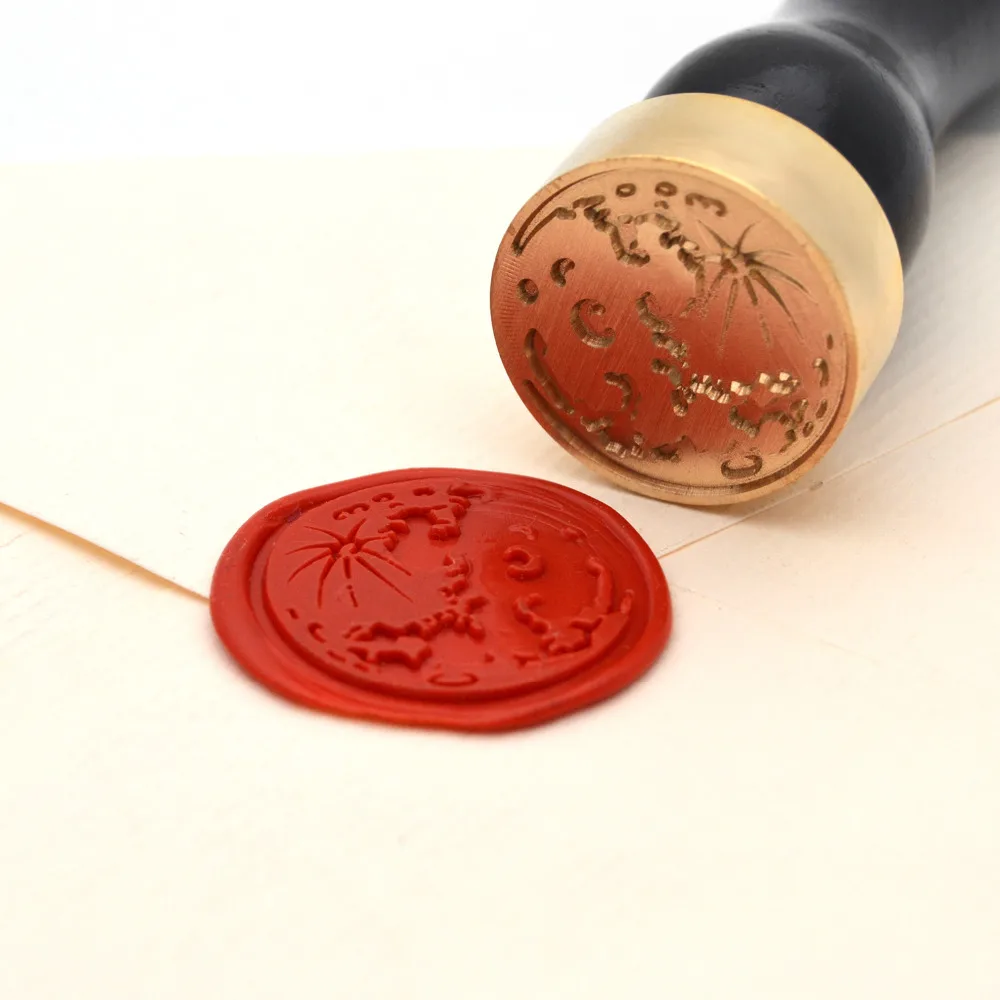 Wood Handle Sealing Wax Stamp Animal Series Seal Cooper Head 25mm for Greeting Birthday Invitation Decoration | Канцтовары для
