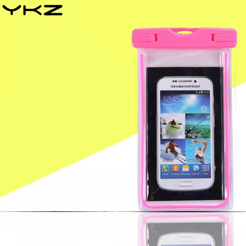 YKZ Waterproof Bag With Luminous Underwater Pouch Phone Case For iPhone X 8 Plus 7 7P 6 6s Samsung Galaxy S8 S7 Note8 Y35 | Мобильные