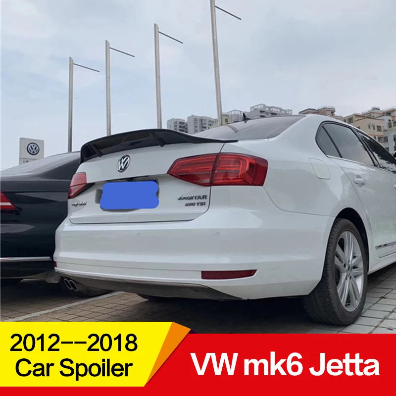 Использовать для фары для Volkswagen Jetta Sagitar mk6 спойлер 2012- год глянцевое углеродное волокно/FRP заднее крыло R стиль аксессуары для автомобиля refitt