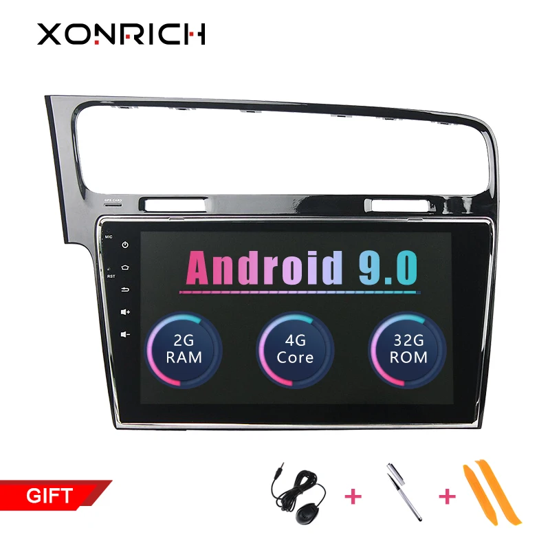 Xonrich автомобильный мультимедийный плеер 1 Din автомобильное радио GPS Android 9 0 для
