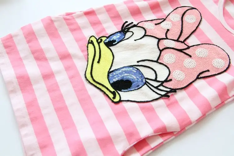 2016 г. весенне-летнее платье для девочек детская одежда в полоску расшитая