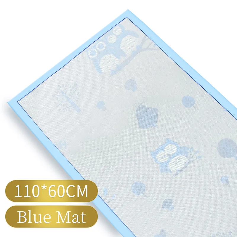 110x60cm Blue Детский матрас для лета, детский спальный коврик для кровати, дышащий коврик, детское постельное белье - Цвет: 110x60cm Blue