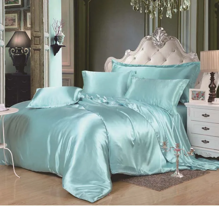 Домашний Текстиль высокого класса шелк 3/4 шт. Постельное белье близнец полный