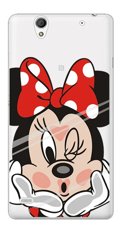 Прозрачный мягкий силиконовый чехол из ТПУ для SONY Z2 Z3 Z4 Z5 C3 C4 C5 с Минни Маус милым