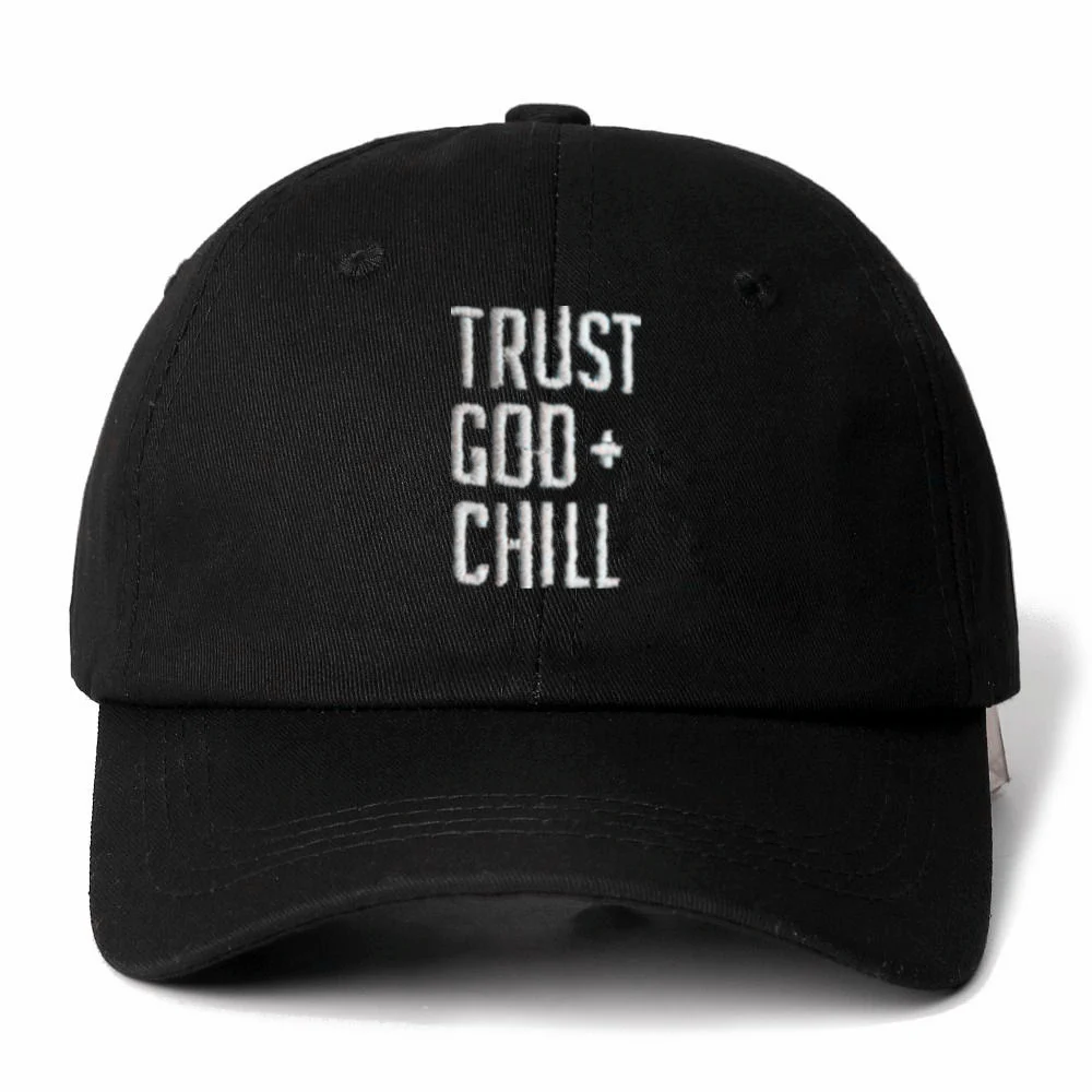 Прямая поставка брендовая бейсболка TRUST GOD + CHILL хлопковая для мужчин и женщин