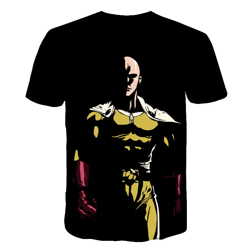 One Punch Man Saitama Sensei, японское аниме, 3D забавная футболка, летняя повседневная футболка с круглым вырезом для мужчин и женщин, одежда с коротким рукавом