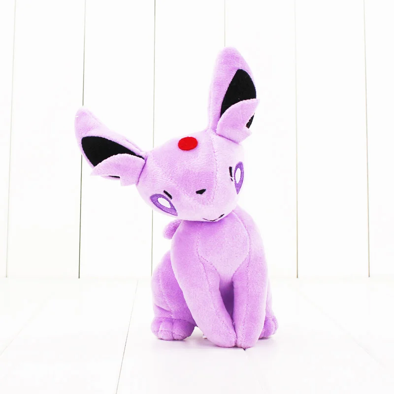 22 см Eevee Vaporeon Jolteon Flareon Espeon Umbreon Leafeon Glacia милые плюшевые куклы Горячая японская аниме фигурка Мягкая кукла игрушка - Цвет: purple