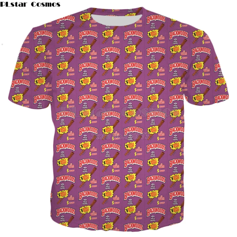 

PLstar Cosmos 2018 summer New Fashion 3d T-shirt Foods Backwoods Honey Berry Collage Print Mens Womens Casual Cool t shirt