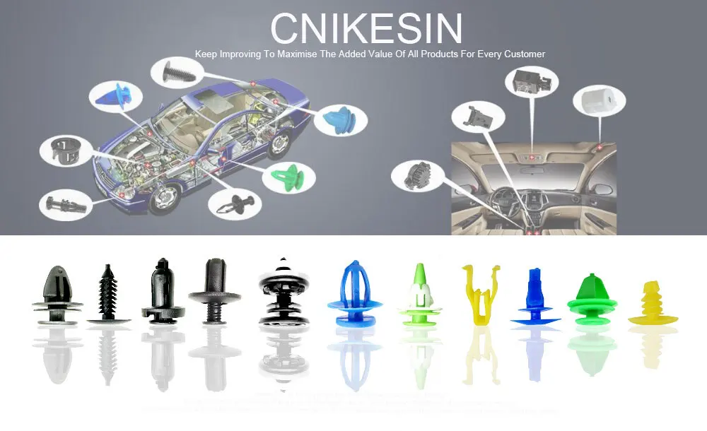 CNIKESIN NO10 50 шт. 8 мм нейлоновые расширительные крепежи для автомобильного крыла фиксированные зажимы Авто фиксатор бампера Зажим для Nissan автомобильные запчасти