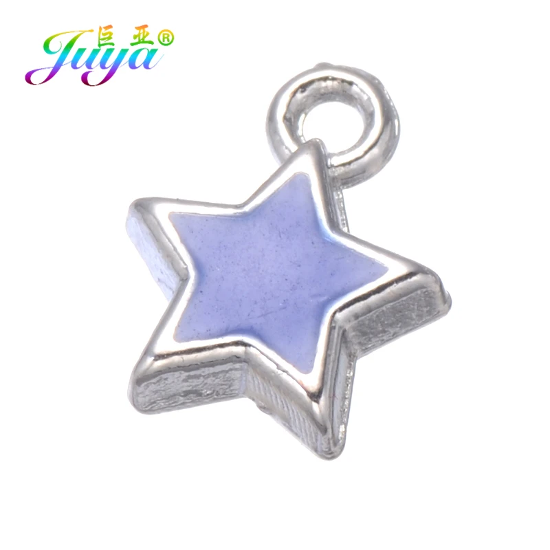 50 Pieces As Photo Juya DIY Small Enamel Charms Wholesale HandiCraft Evil Eye Love Heart Star Resin Charms For Women Kids Fashion Bijoux Making - Окраска металла: 50 Pieces As Photo