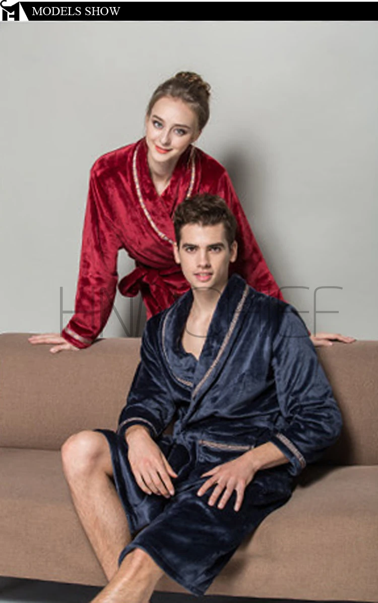 халат пижама халаты мантия мужской махровый Осень зима толстый длинный