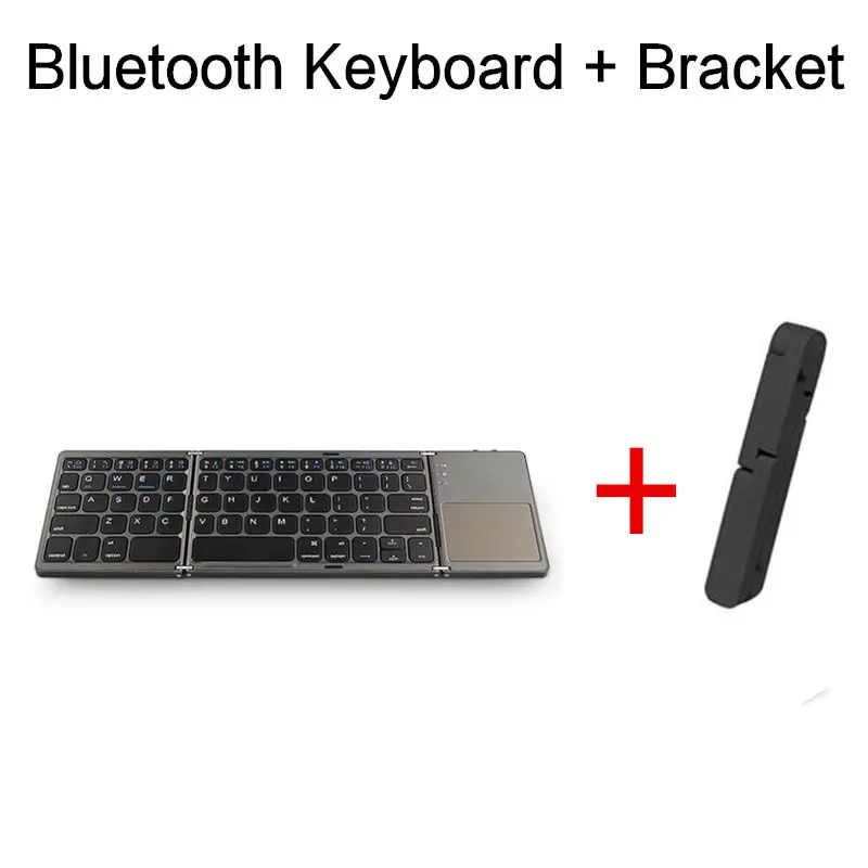 black Двойная Складная Беспроводная Bluetooth клавиатура для samsung Galaxy Tab 3 Tab3 4 2 8,0 10,1 7,0 SM-T530 планшет тачпад Клавиатура Чехол - Цвет: black