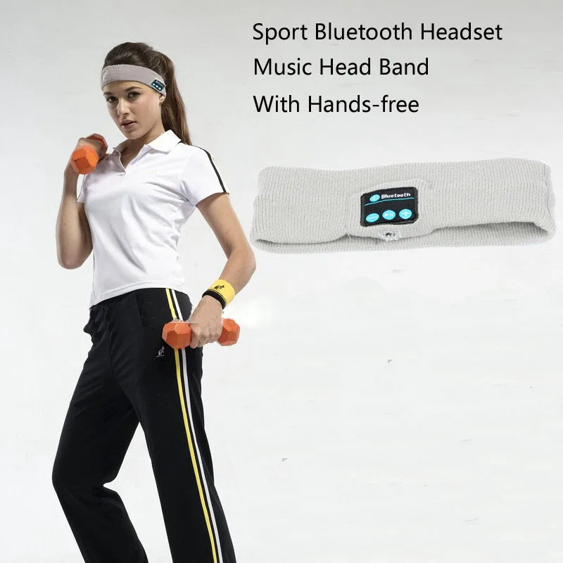 Беспроводная Спортивная bluetooth гарнитура повязка на голову наушники tereo Спящая