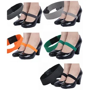 Женские туфли на каблуке 2 см, однотонные, с эластичной лентой, аксессуар для обуви, шнурки на высоком каблуке, с бантом