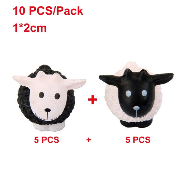 10 PCS 8/10 шт. DIY украшение двора, сада инструменты мини Ёжик из смолы овец миниатюрное украшение пейзаж суккулент декоративные растения - Цвет: 10 PCS
