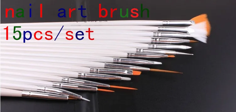 Горячая Распродажа 15 шт./компл. соболиная Кисть Акриловая кисть для дизайна