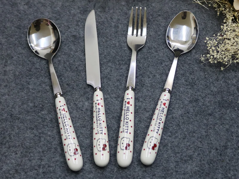 Акция! 4 шт./компл. костяная китайская керамическая ручка столовая посуда из