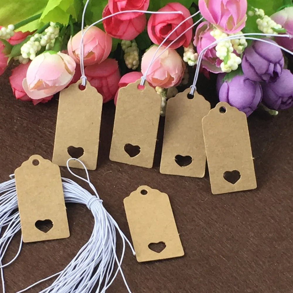 200 шт 4x2 см DIY крафт-бумага ярлыки на голову багаж Свадебные/вечерние украшения/чашка/бутылка/цветок мини простые бирки