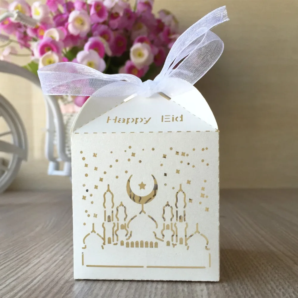 100 шт. бумажная коробка для конфет happy eid Mubarak | Дом и сад