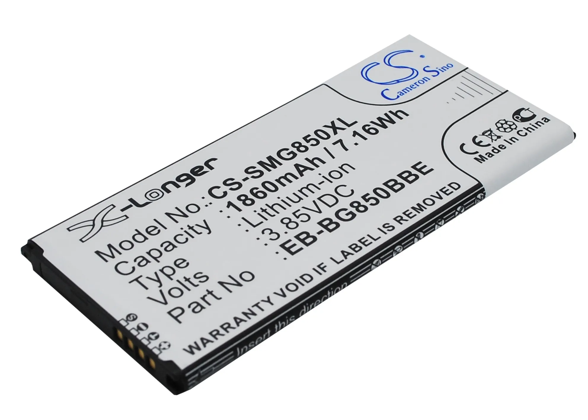 Аккумулятор Cameron Sino 1860 мАч для Samsung Galaxy Alpha G850 G8508 G8508S G8509v G850A G850F G850T S801 | Мобильные