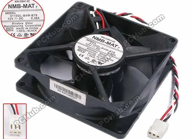 Бесплатная доставка Для NMB 3110GL-B4W-B79 D51 DC 12 В 0.38A 3-проводный 3-контактный разъем 80 мм 80x80x25 мм квадратный вентилятор сервера