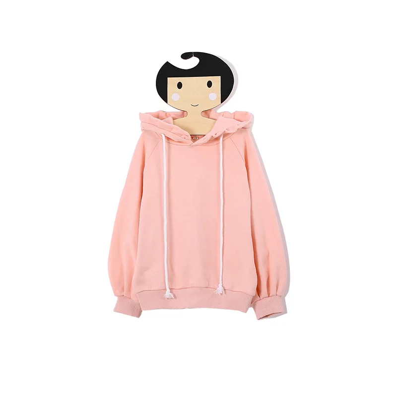 Ruffles Girl's Spring Autumn Long Sleeve Hooded Dress Thick Loose Kids for Girls Elegant Fall Garments 18PCW0129 | Детская одежда и